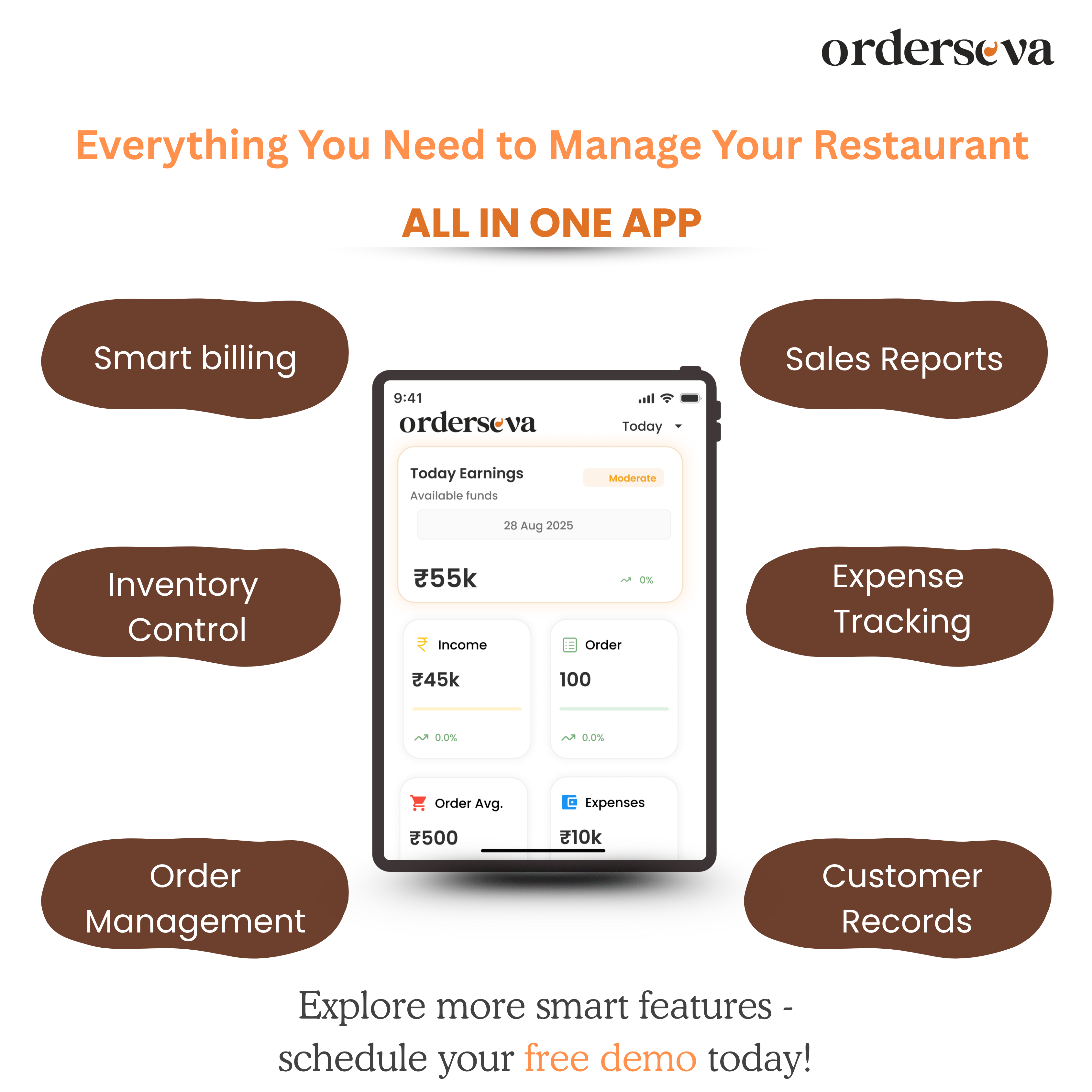 OrderSeva Mobile App Interface